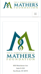 Mobile Screenshot of mathersfoundation.org